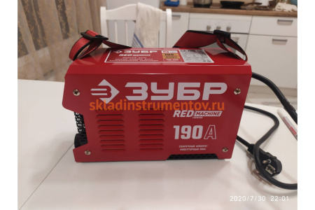 Инверторный сварочный аппарат Зубр 190 А, СА-190 Инверторный сварочный аппарат Зубр 190 А, СА-190