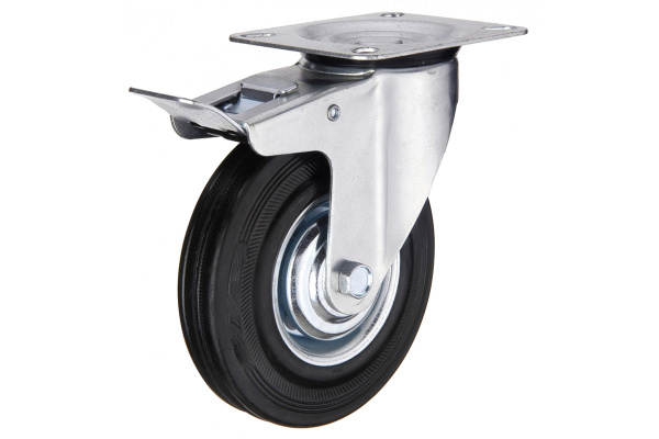 Колесо промышленное поворотное с тормозом SCB55 125 мм MFK-TORG 4003125