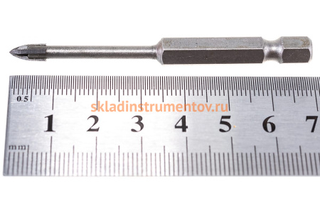 Сверло по керамике твердосплавное, шестигранный хвостовик 4,0 мм РемоКолор 35-4-004