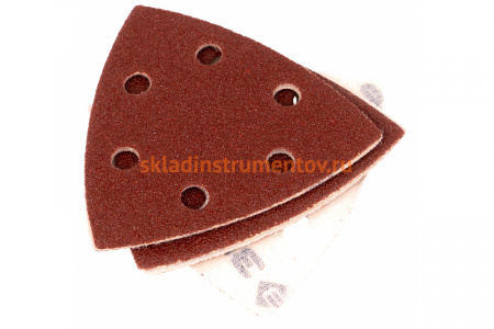 Треугольник шлифовальный универсальный 5 шт. (93х93х93 мм; Р60) "МАСТЕР" Зубр 35583-060