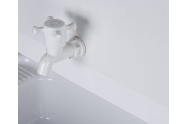 Дачный умывальник Вихрь КОМФОРТ без подогрева, пластиковая мойка, цвет белый 74/4/10