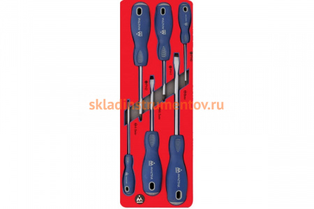 Набор отвёрток (ложемент, 6 предметов) МАСТАК 5-4006