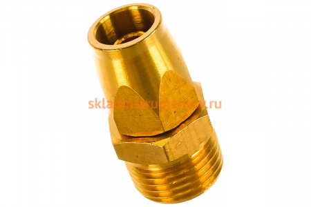 Соединитель резьбовой 1/2 с зажимом для шланга 8х12 мм ROCKFORCE RF-B1280/4