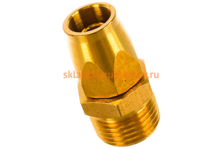 Соединитель резьбовой 1/2 с зажимом для шланга 8х12 мм ROCKFORCE RF-B1280/4