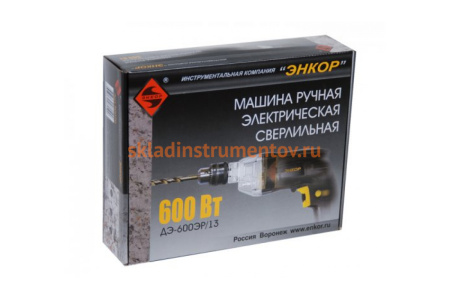 Дрель Энкор ДЭ-600ЭР/13 50070