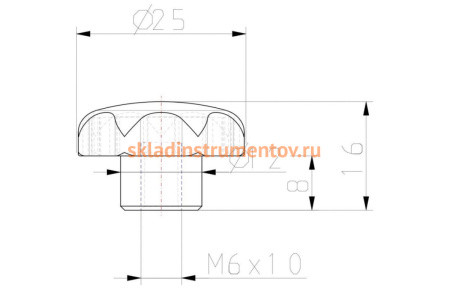 Звездообразная рукоятка KIPP K0155.2061