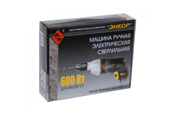 Дрель Энкор ДЭ-600ЭР/13 50070