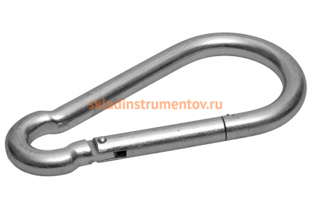 Карабин ЗУБР DIN 5299С, 5мм, 1 шт, оцинкованный, 304546-05