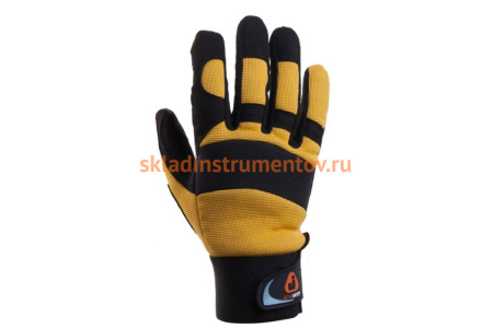 Перчатки антивибрационные Jeta Safety черно-желтые JAV01-VP-8/M