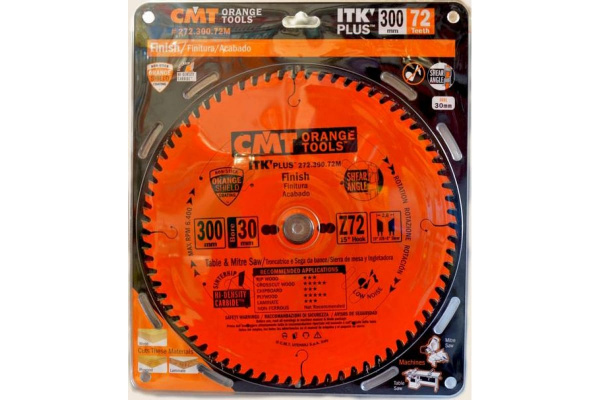 Диск пильный по дереву (300х30х2,6/1,8 мм; Z72) CMT 272.300.72M