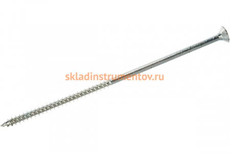 Универсальные шурупы для дерева, ДСП, ДВП Зубр оцинкованные, PZ, 6,0x160мм, ТФ7, 4 штук 4-300377-60-160