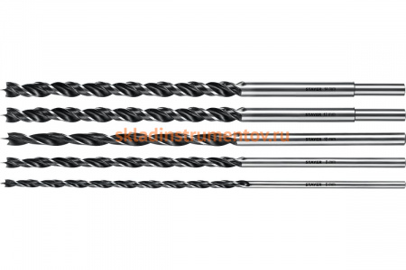 Набор сверл спиральных по дереву STAYER Maxdrill (5 шт; 6-8-10-12-14x300 мм) 2943-300-H5_z01