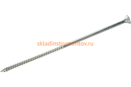 Универсальные шурупы для дерева, ДСП, ДВП Зубр оцинкованные, PZ, 6,0x160мм, ТФ7, 4 штук 4-300377-60-160