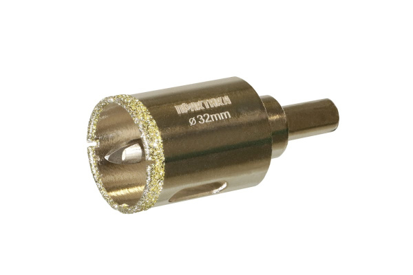 Коронка алмазная по керамограниту/керамике Профи (32х70 мм) ПРАКТИКА 917-620