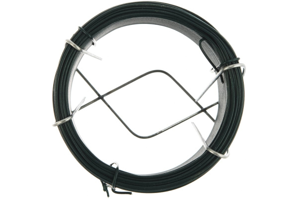 Проволока с ПВХ покрытием СИБРТЕХ зеленая 0,9мм длина 50м 47770