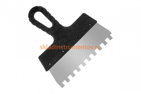 Фасадный зубчатый шпатель, 200 мм, зуб 10x10 мм РемоКолор 12-1-111