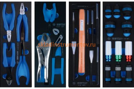 Набор инструментов в красной тележке, 286 предметов KING TONY 934A-010MRV