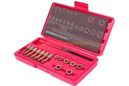 Набор инструментов для восстановления резьбы М6х1.0-М12х1.75мм 15шт кейс JTC-3916
