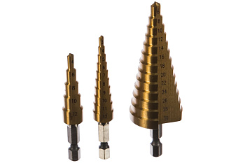 Набор ступенчатых сверл по металлу 3-30 мм AIST 00-00021144