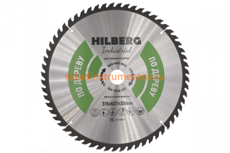 Диск пильный Industrial Дерево (315x30 мм; 60Т) Hilberg HW315
