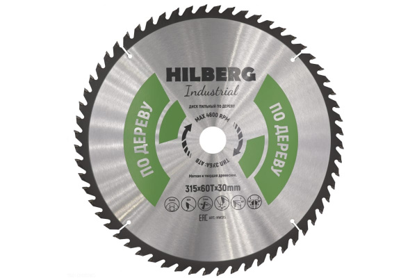 Диск пильный Industrial Дерево (315x30 мм; 60Т) Hilberg HW315