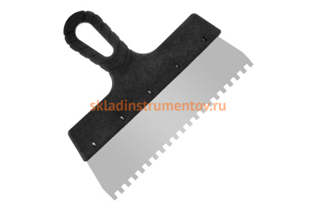 Фасадный зубчатый шпатель (250 мм, зуб 6x6 мм) РемоКолор 12-1-116