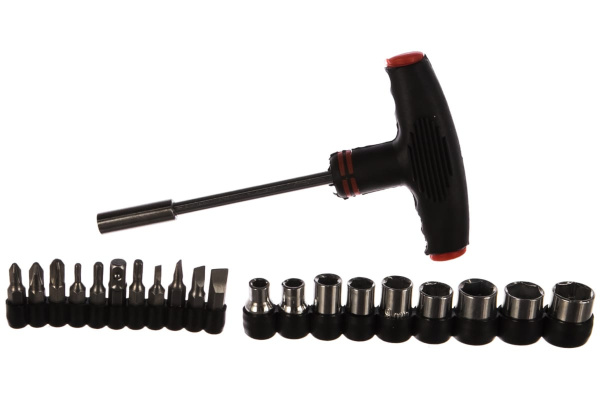 Отвертка с Т-образной ручкой, 20 насадок РемоКолор 33-2-123