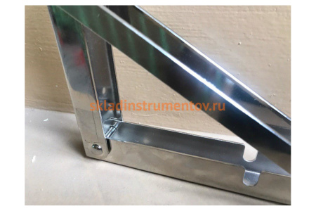 Складной кронштейн для полок MFK-TORG 400х220мм никель SB-53 НЕКОНДИЦИЯ К-53-400х220