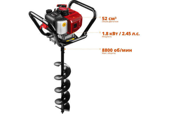 Мотобур со шнеком Зубр МБ1-200 Н Мотобур со шнеком Зубр МБ1-200 Н