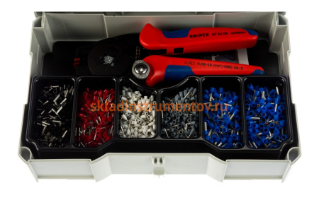 Набор контактных гильз с инструментом для опрессовки KNIPEX KN-979010