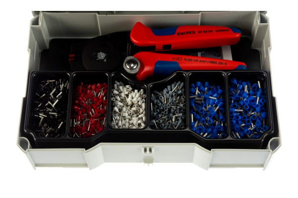 Набор контактных гильз с инструментом для опрессовки KNIPEX KN-979010