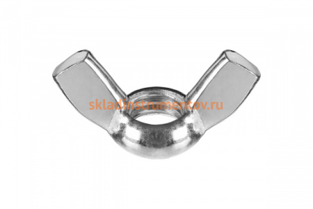 Гайка с барашком Зубр DIN 315, оцинкованная, M12, ТФ6, 1 шт. 4-303736-12