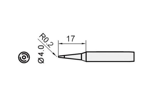 Жало конус 0.2 мм для паяльных станций ProsKit 5SI-216N-I 00267509 Жало конус 0.2 мм для паяльных станций ProsKit 5SI-216N-I 00267509