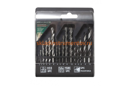 Набор сверел комбинированный 16 шт ROCKFORCE RF-DBS16M