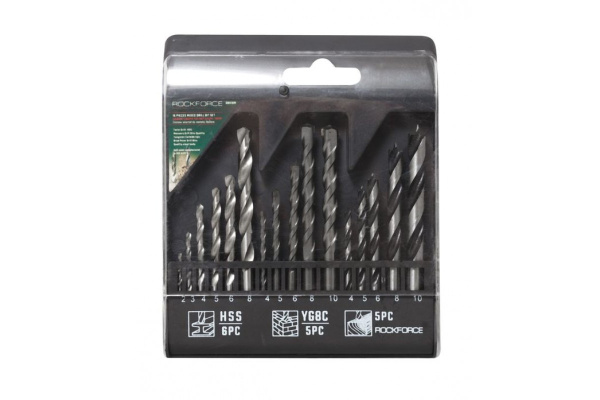 Набор сверел комбинированный 16 шт ROCKFORCE RF-DBS16M