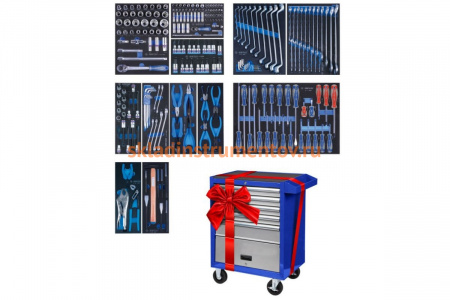 Набор инструментов в красной тележке KING TONY 235 предметов 934-235MMR