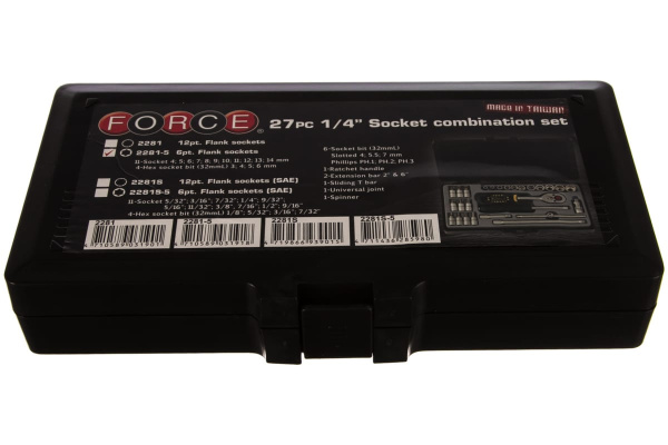 Набор инструментов с 6-ти гранными головками FORCE 2281-5