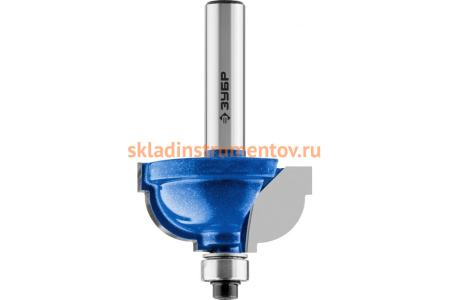 Фреза кромочная калевочная №7 ПРОФЕССИОНАЛ (34.9х17х58.9 мм; R9.5 мм; хвостовик 8 мм) Зубр 28709-34.9