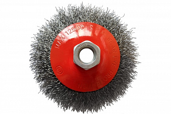Щетка зачистная для УШМ тарельчатая 115 мм, М14, стальная GRIFF 030781