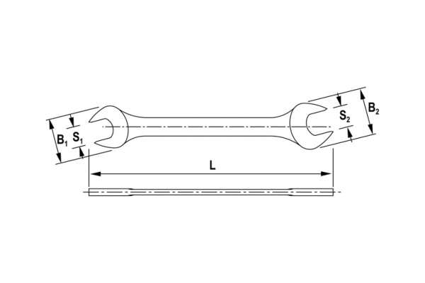 Рожковый ключ THORVIK OEW0607 6x7 мм 52001