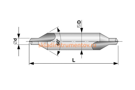 Сверло центровочное DIN 333 А (1.0х31.5 мм) RUKO 217010