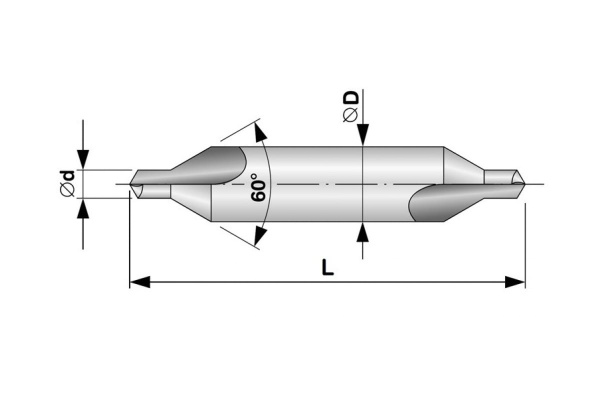 Сверло центровочное DIN 333 А (1.0х31.5 мм) RUKO 217010