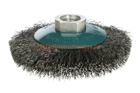 Щетка коническая с гофрированной стальной проволокой Мастер 056 (115 мм; М14) Профоснастка 20105002