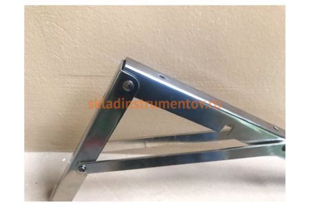 Складной кронштейн для полок MFK-TORG 400х220мм никель SB-53 НЕКОНДИЦИЯ К-53-400х220