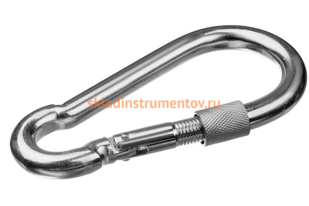 Карабин с предохранительной гайкой ЗУБР DIN 5299D, 4 мм, 1 шт 304556-04