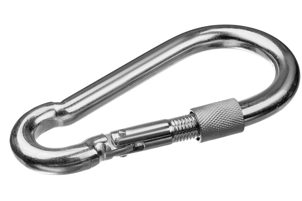 Карабин с предохранительной гайкой ЗУБР DIN 5299D, 4 мм, 1 шт 304556-04