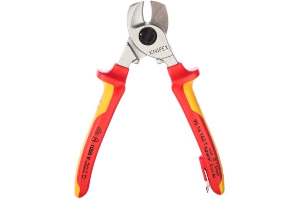 Ножницы для резки кабелей со страховочным креплением 165 мм KNIPEX KN-9516165T