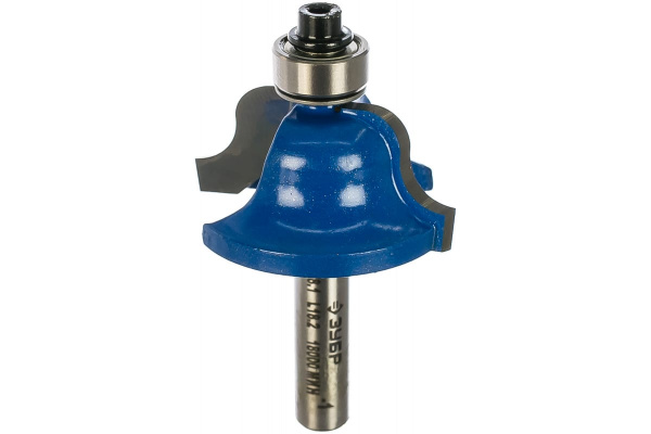 Фреза кромочная калевочная №6 ПРОФЕССИОНАЛ (38.1х18.2х61.7 мм; R6.35 мм; хвостовик 8 мм) Зубр 28707-38.1