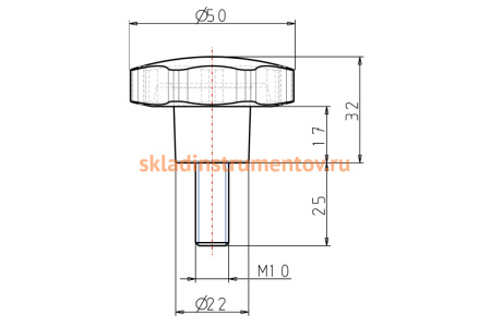 Звездообразная рукоятка KIPP K0152.45010X25