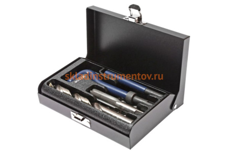 Набор для восстановления резьбы (вставки М12х1.25, L=16.3 мм, 10 штук) 14 предметов JTC 4785 Набор для восстановления резьбы (вставки М12х1.25, L=16.3 мм, 10 штук) 14 предметов JTC 4785